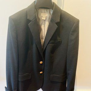 J. Crew Schoolboy Blazer with Gold Button Details (Black)